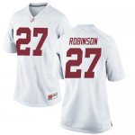 Women's Alabama Crimson Tide #27 Joshua Robinson White Game NCAA College Football Jersey 2403LVBW4